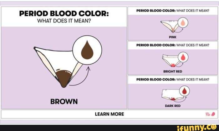 PERIOD BLOOD COLOR: WHAT DOES IT MEAN? BROWN LEARN MORE PERIOD BLOOD ...