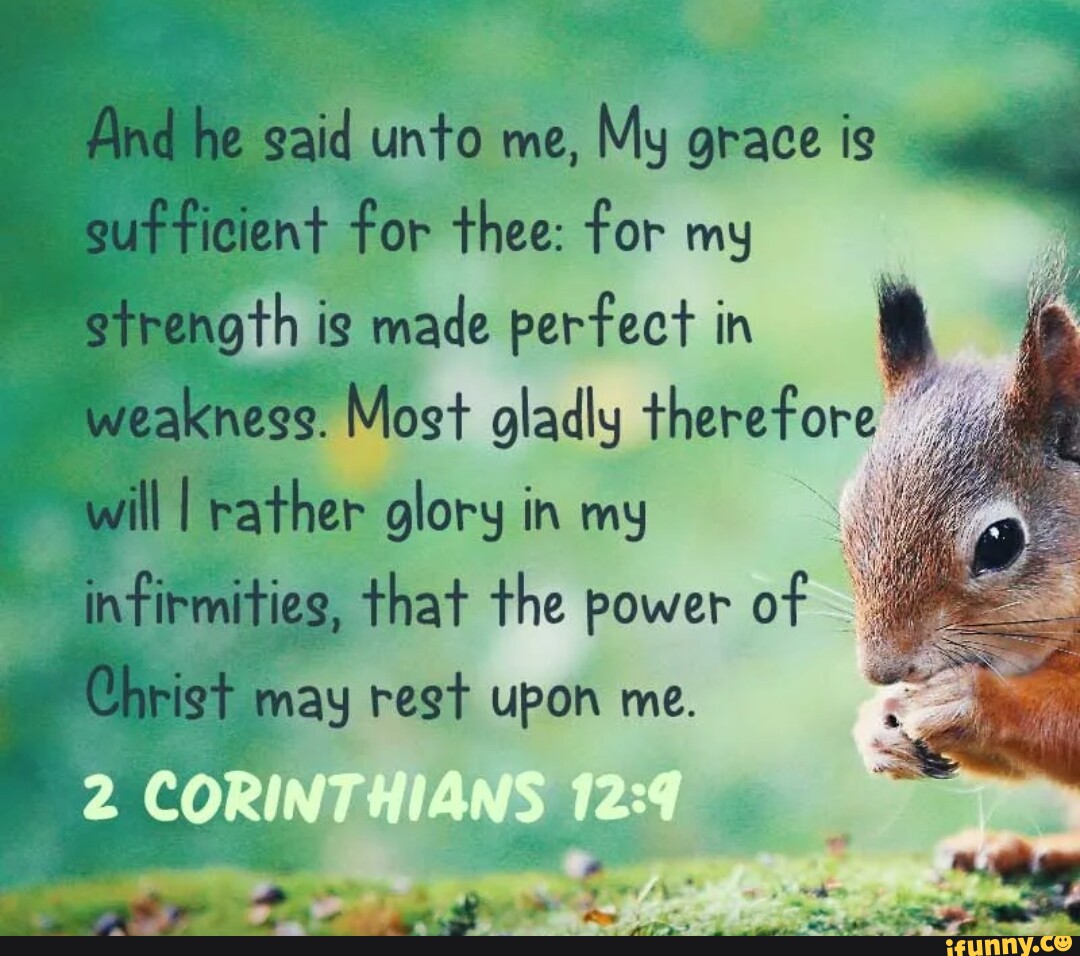 "And he gaid unto me, My grace is 'sufficient for thee for my strength