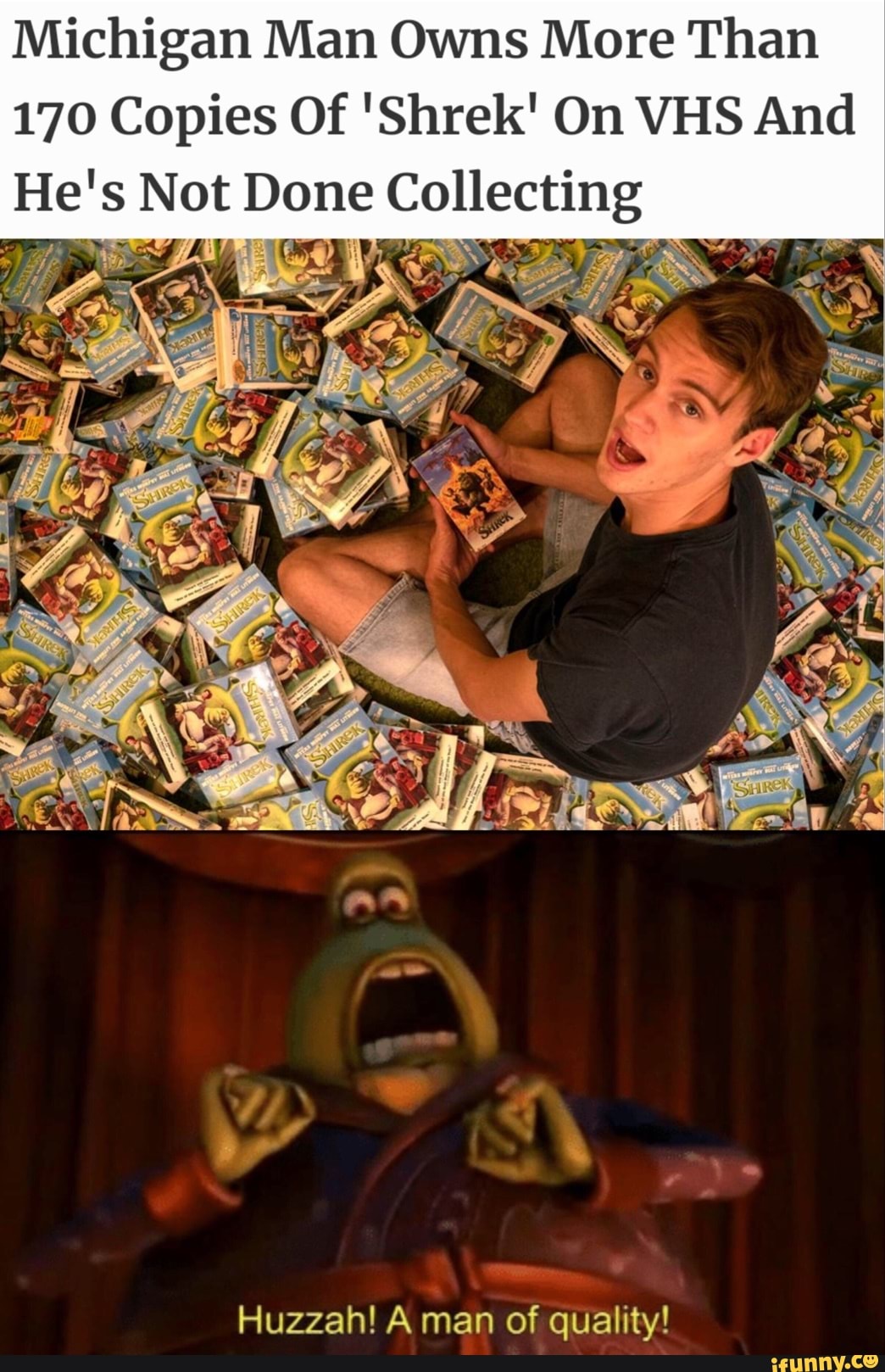 Michigan Man Owns More Than 170 Copies Of Shrek On Vhs And He 3