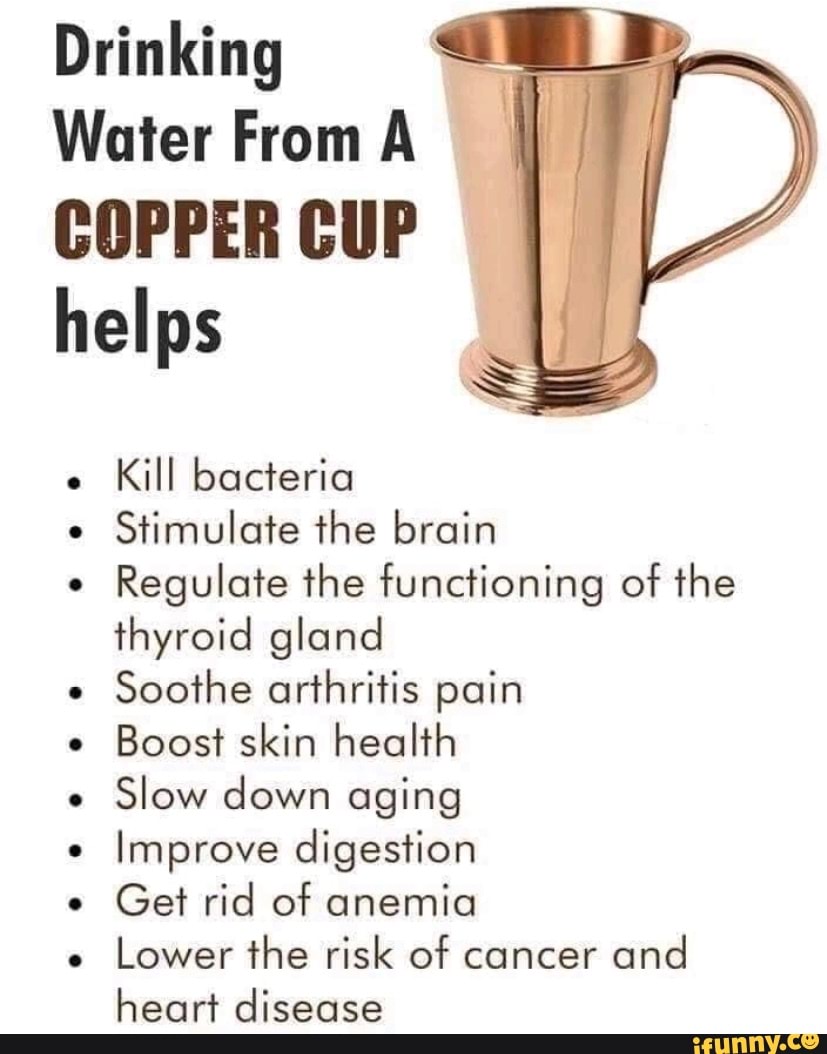 Drinking Water From A COPPER CUP helps Kill bacteria Stimulate the