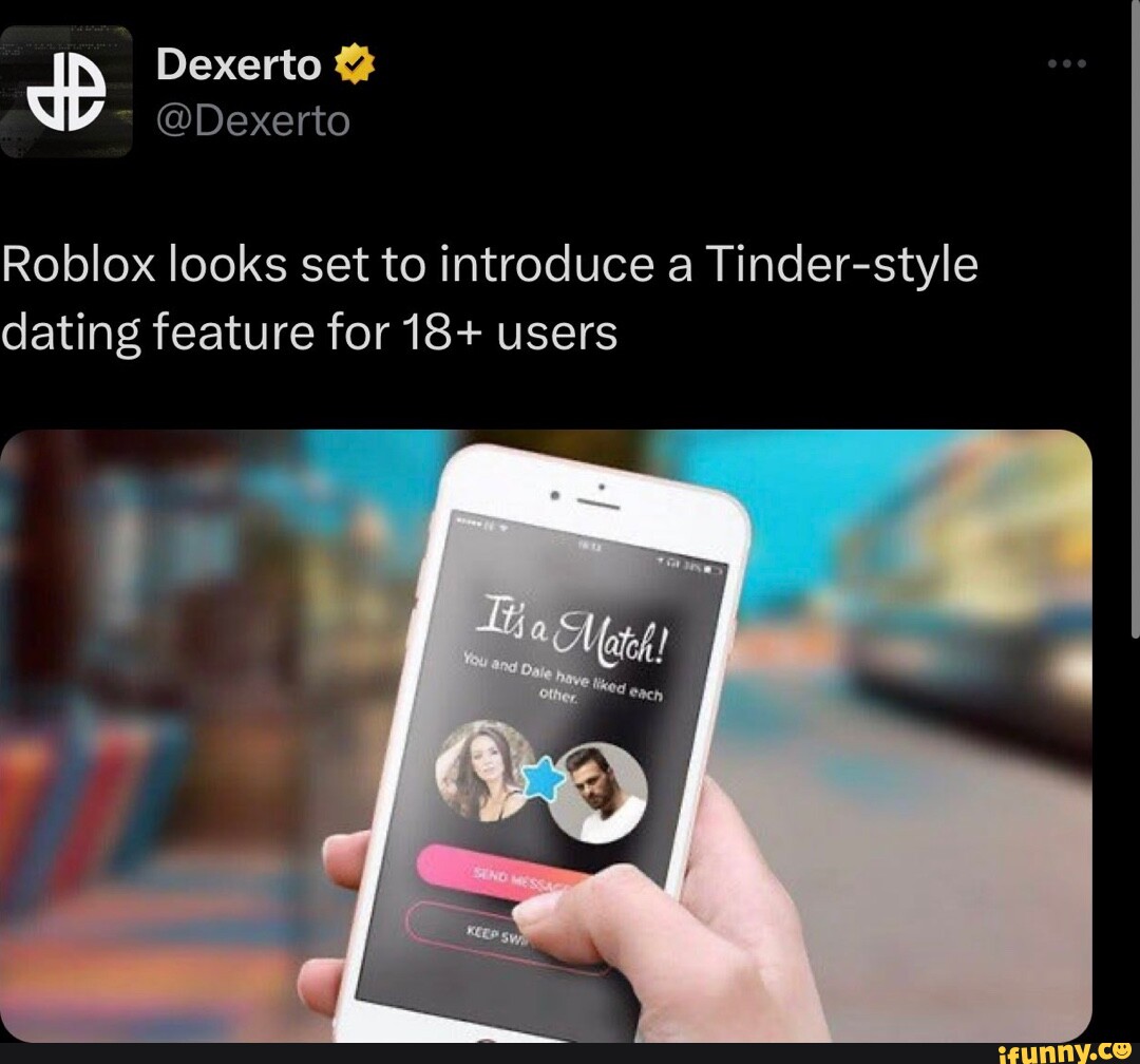 Roblox players baffled by Tinder-style concept for adult users