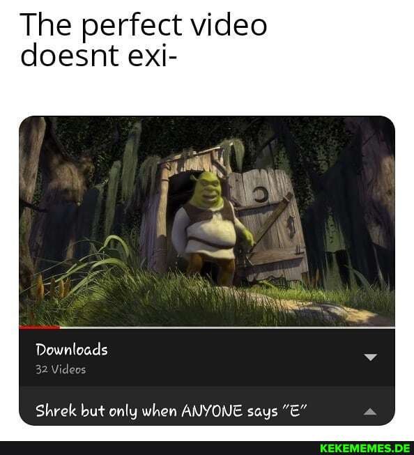 The perfect video doesnt exi- Downloads 32 Videos Shrek but only when ANYONE say