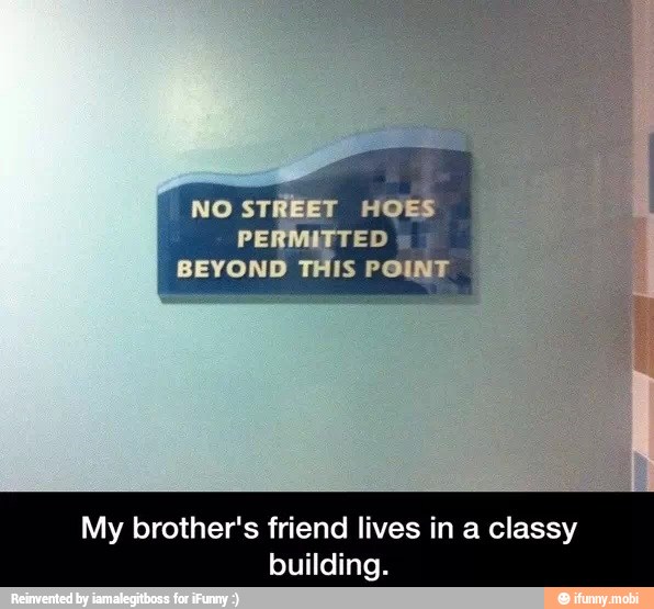 My brother's friend lives in a classy
building.