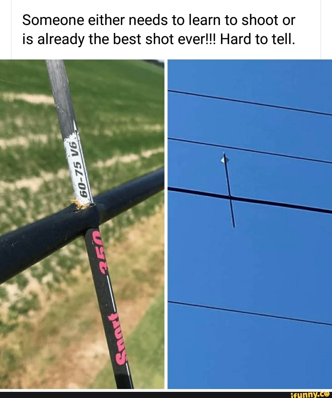 Someone either needs to learn to shoot or
is already the best shot ever!!! Hard to tell.