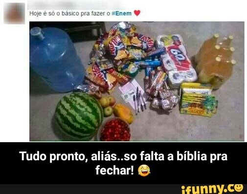 Tudo pronto, aliás..so falta a bíblia pra - Tudo pronto, aliás..so falta a bíblia pra fechar! 😂
