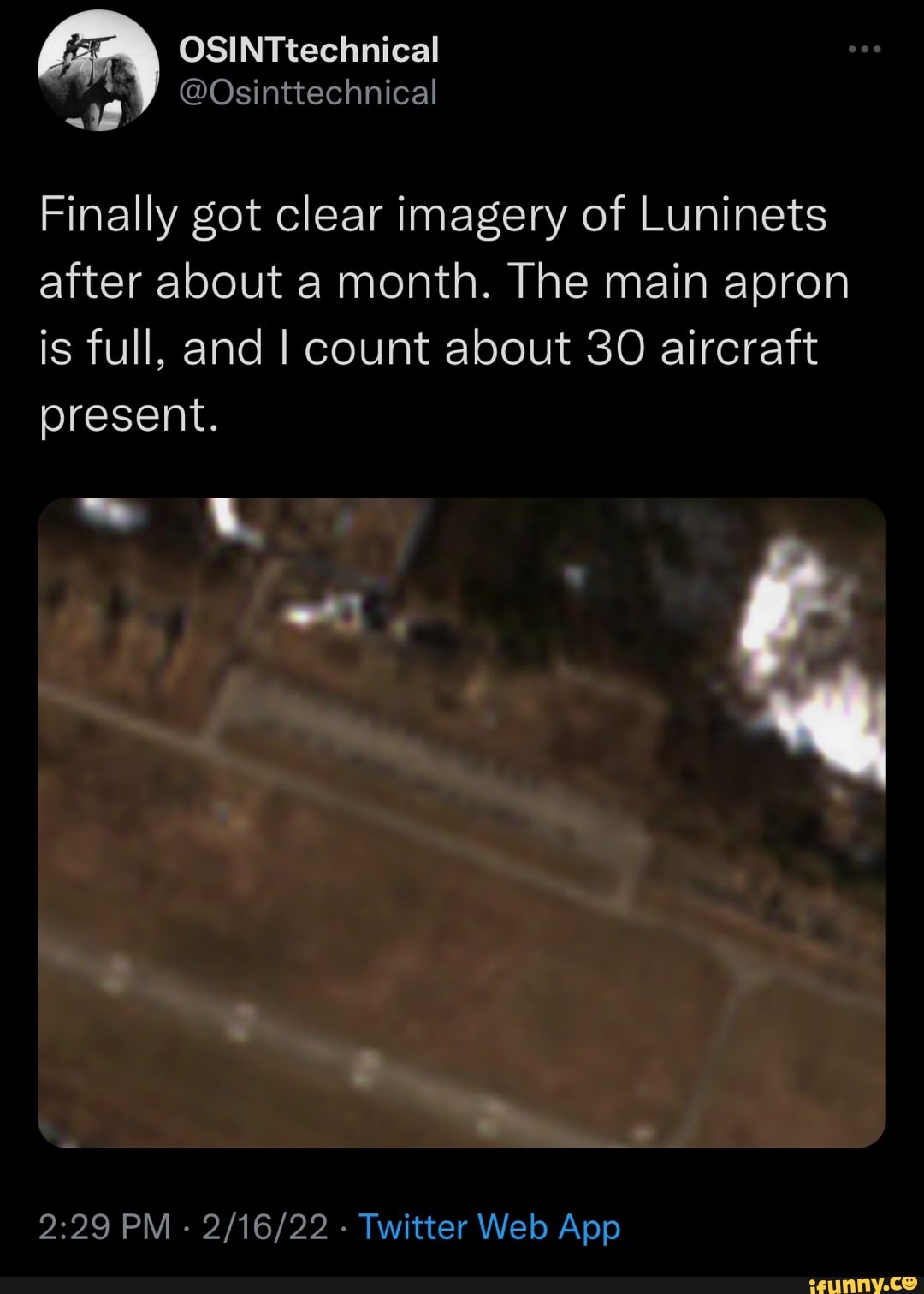 OSINTtechnical @Osinttechnical Finally Got Clear Imagery Of Luninets ...