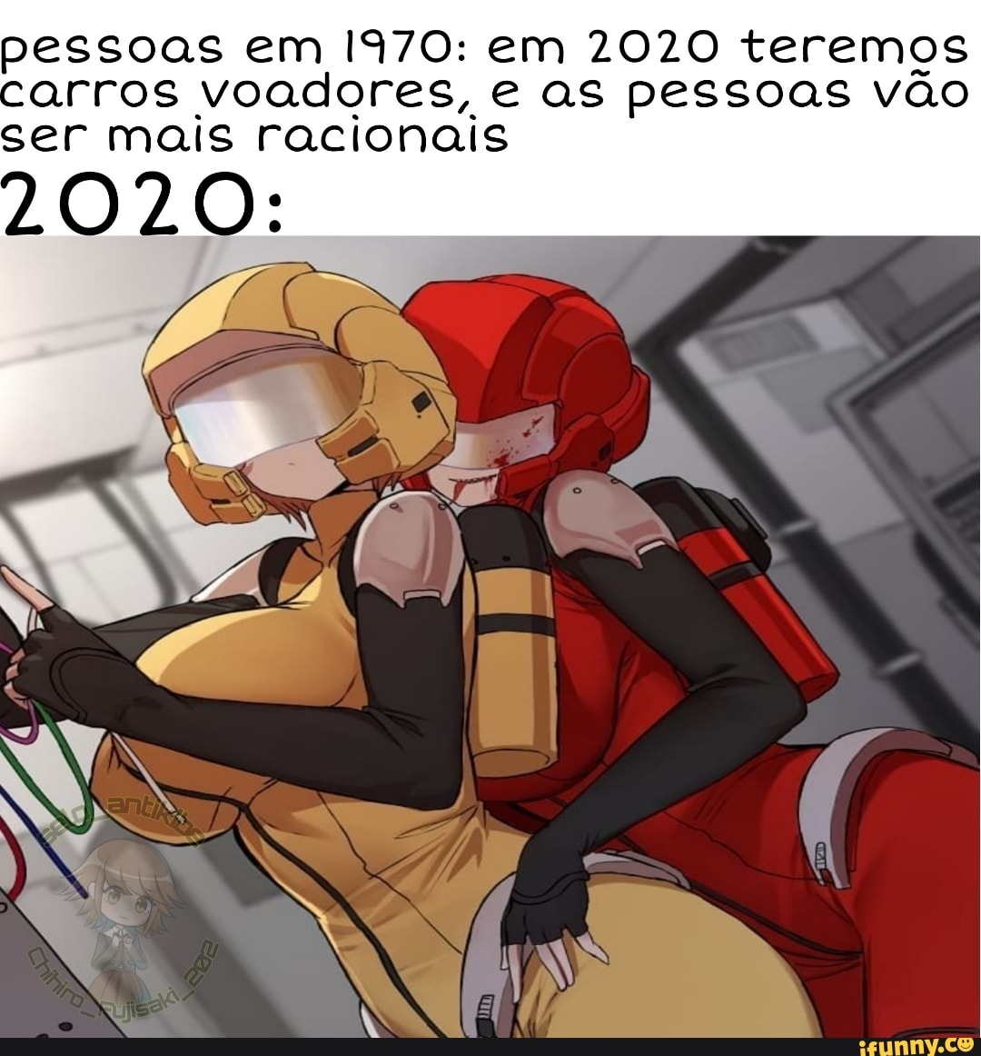 pessoas em 1970: em 2020 teremos arros voadores, e as pessoas vão ser mais racionais
020: