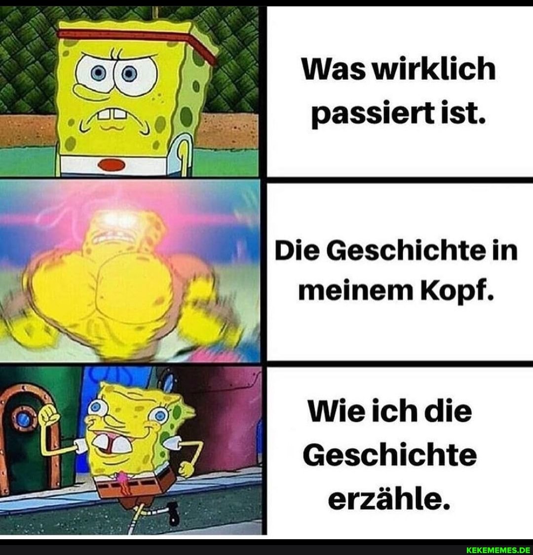 Was wirklich passiert ist.
Die Geschichte in meinem Kopf.
Wie ich die
Geschichte erzähle.