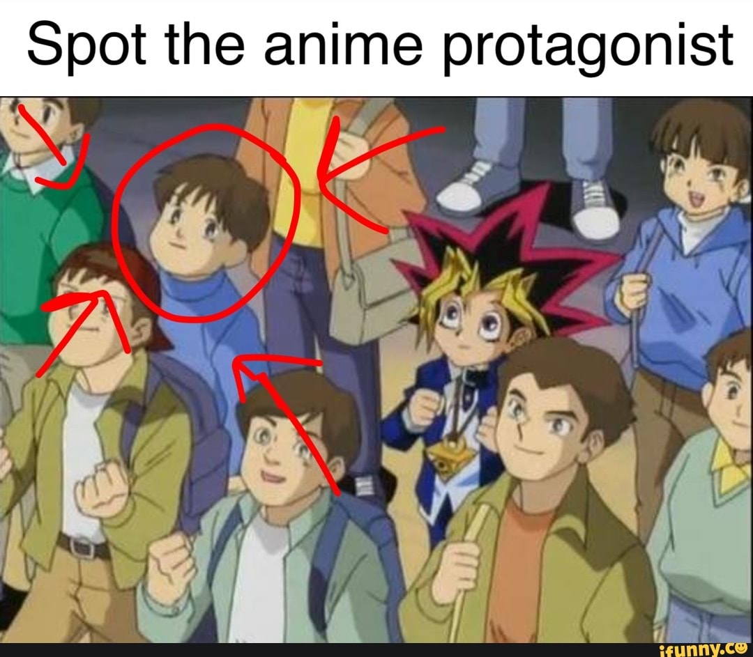 Let's play a game of spot the anime protagonist😂 | Anime Amino
