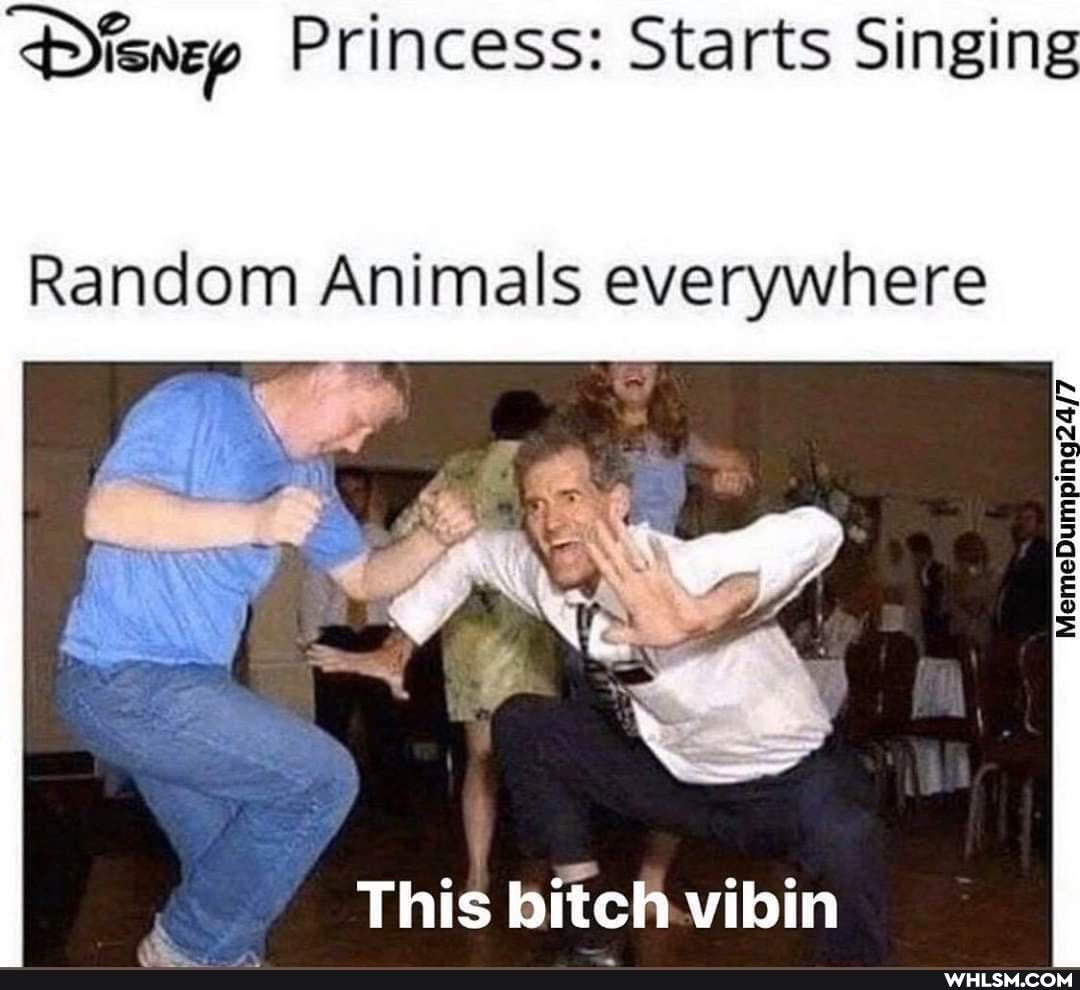 Princess: Starts Singing
Random Animals everywhere
This bitch vibin