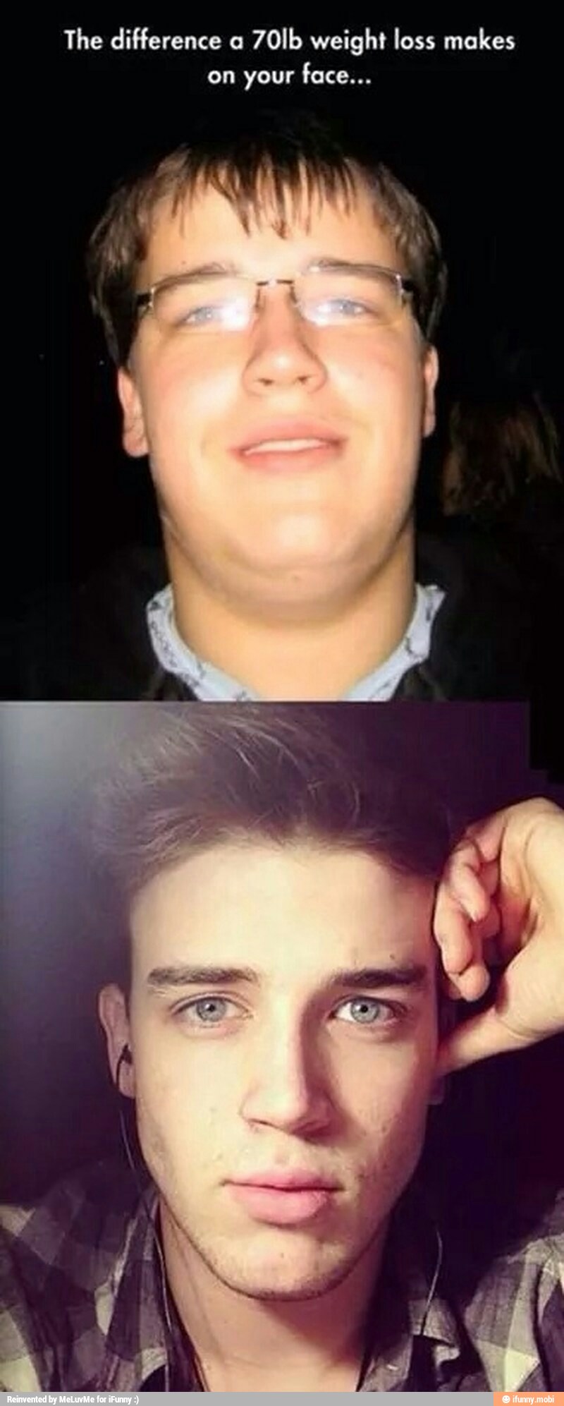 The difference a
70lb weight loss makes