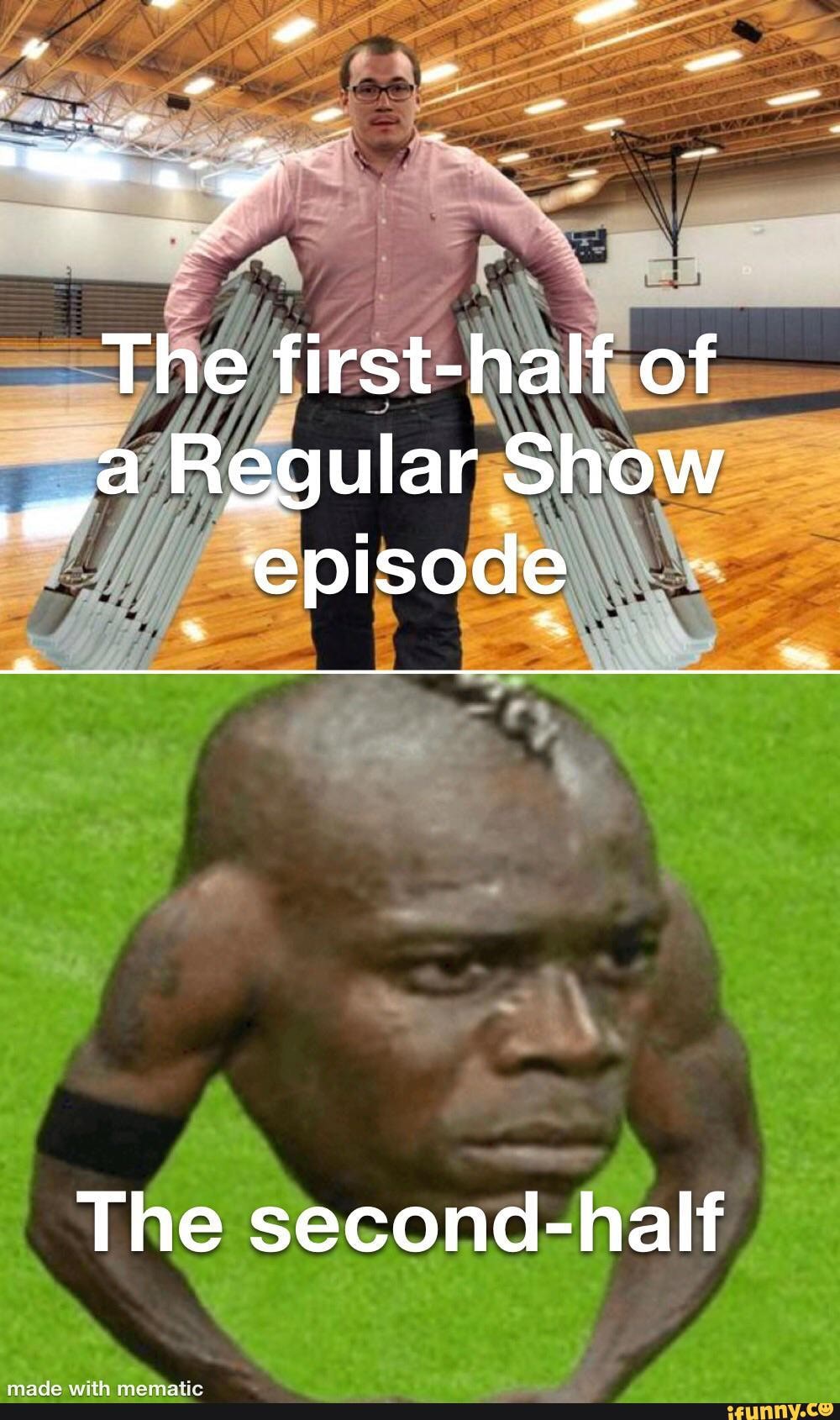The first-half of a Regular Show episode
The second-half