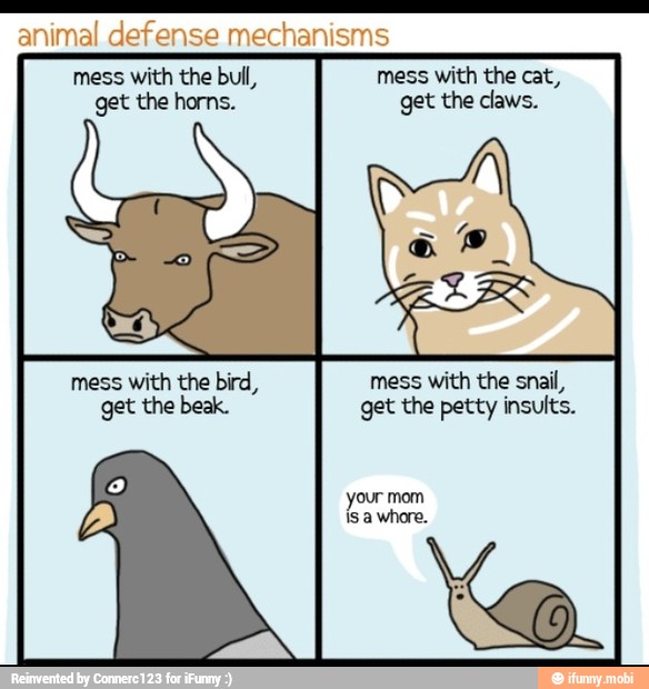 mess with the snail,
get the petty insults.