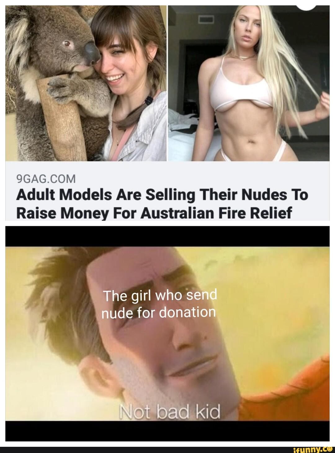 9GAG.COM Adult Models Are Selling Their Nudes To Raise Money For Australian  Fire Relief - iFunny