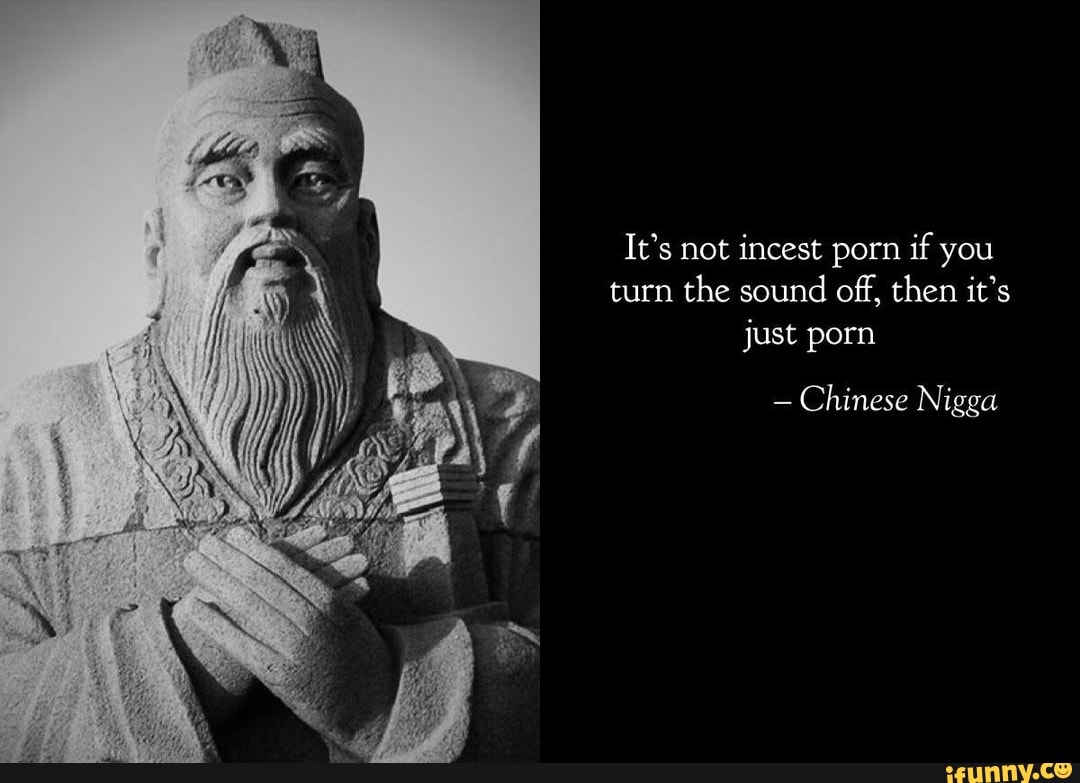 Chinese Incest Porn - It's not incest porn if you turn the sound off, then it's just porn -  Chinese Nigga - iFunny