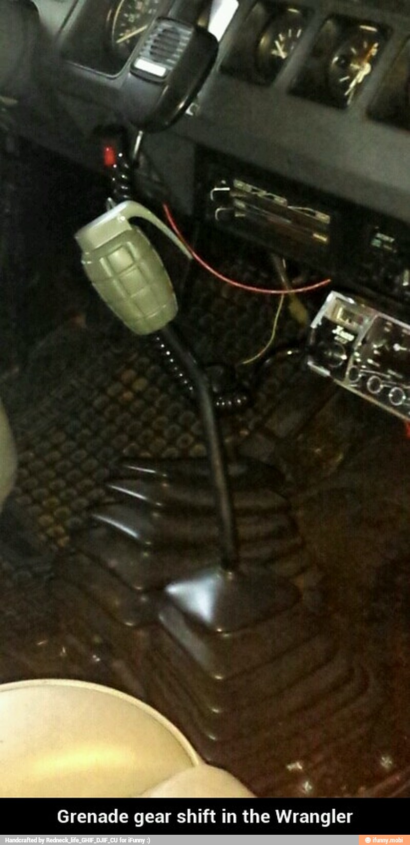 Grenade gear shift in the Wrangler - Grenade gear shift in the Wrangler