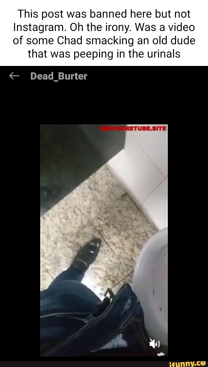 This post was banned here but not Instagram. Oh the irony. Was a video