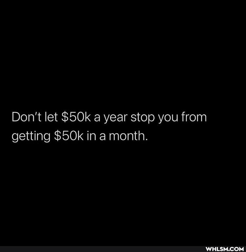 Don't let a year stop you from getting in a month.