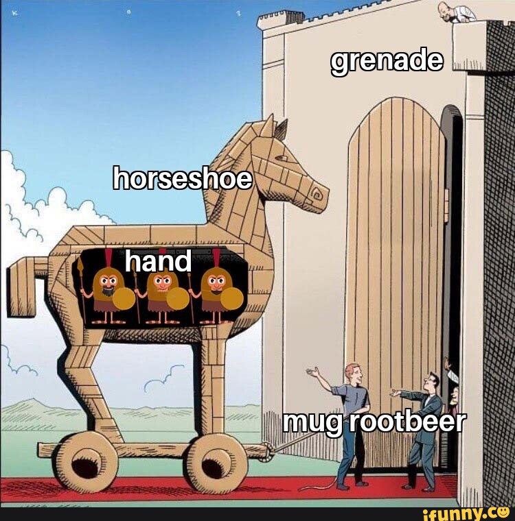 Grenade horseshoe hand mug rootbeer iFunny