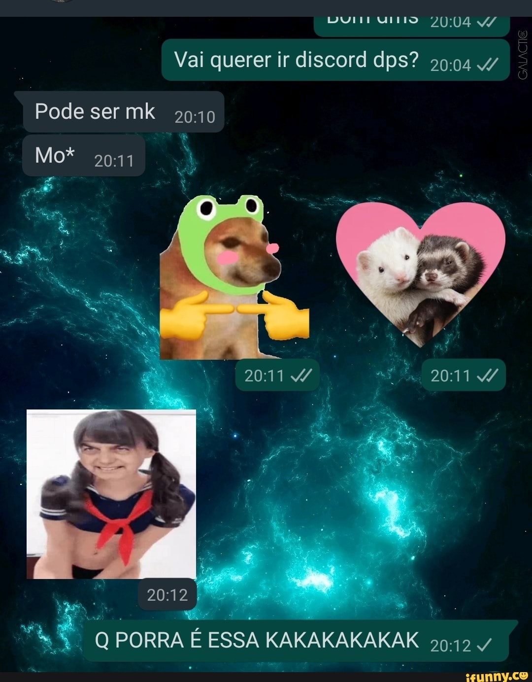 Vai querer ir discord dps?
Pode ser mk
Mo* 2011
44
Q PORRA ESSA KAKAKAKAKAK 4