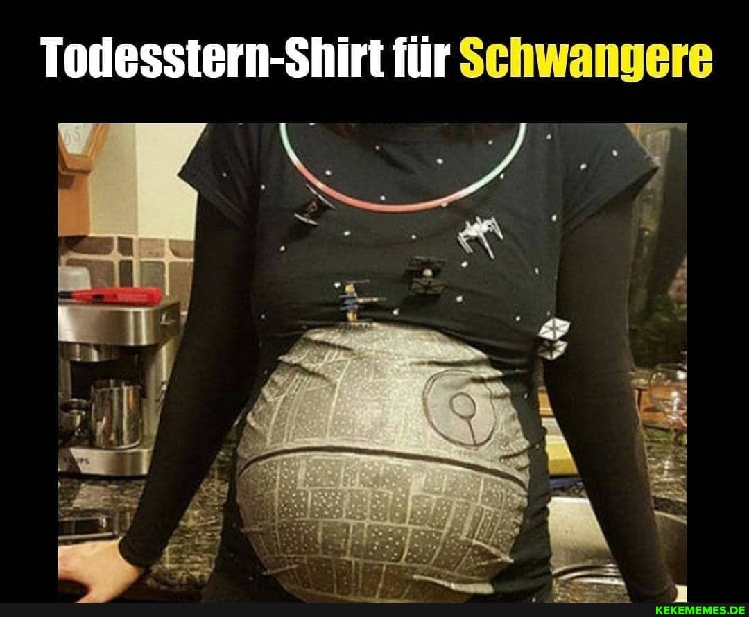 Todesstern-Shirt für Schwangere