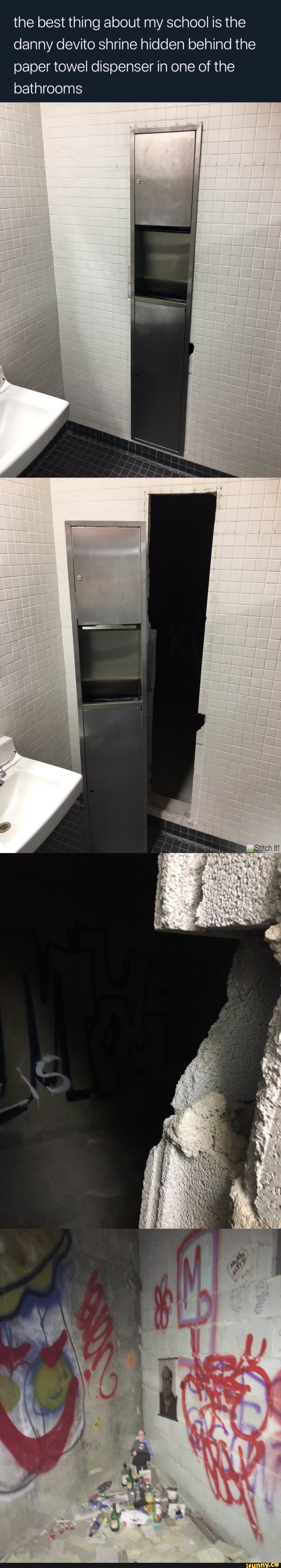 The best thing about my school is the danny devito shrine hidden behind