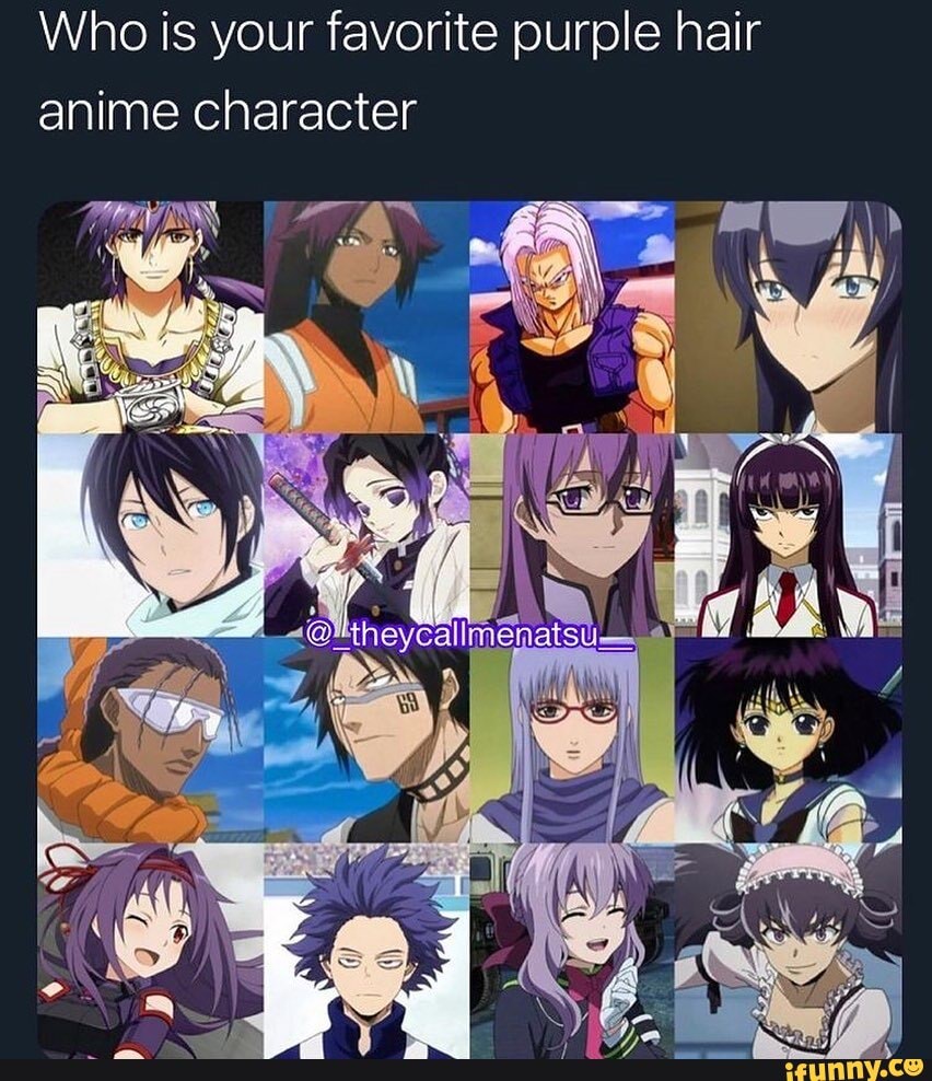 Who Is Your Favorite Purple Hair Anime Character