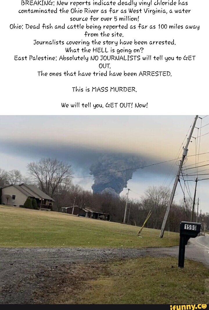 BREAKING New reports indicate deadly vinyl chloride has contaminated