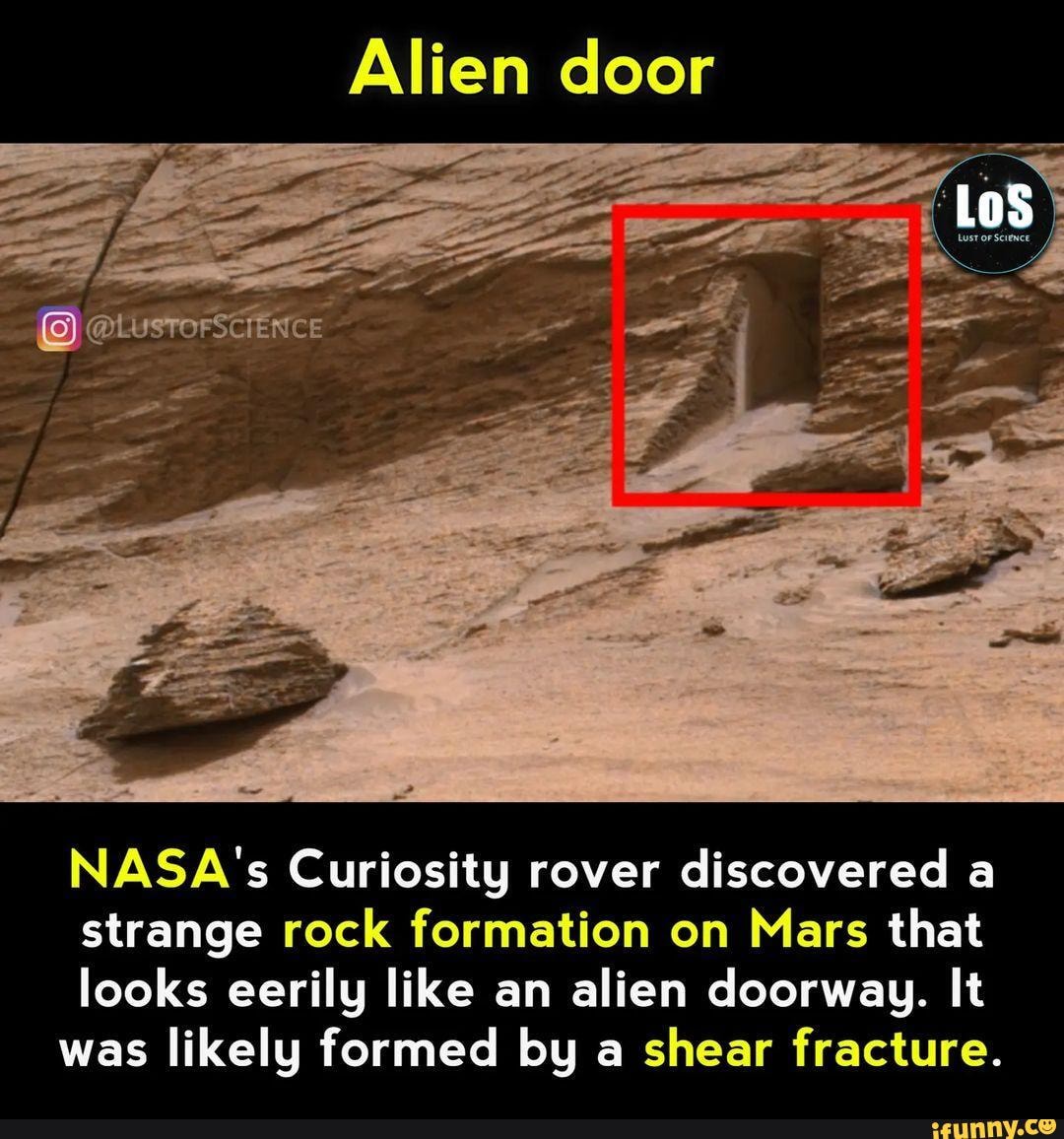 Alien door Los NASA's Curiosity rover discovered a strange rock