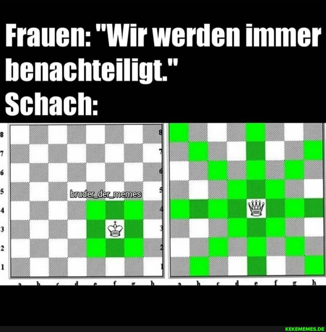 Frauen: "Wir werden immer henachteiligt."
Schach: