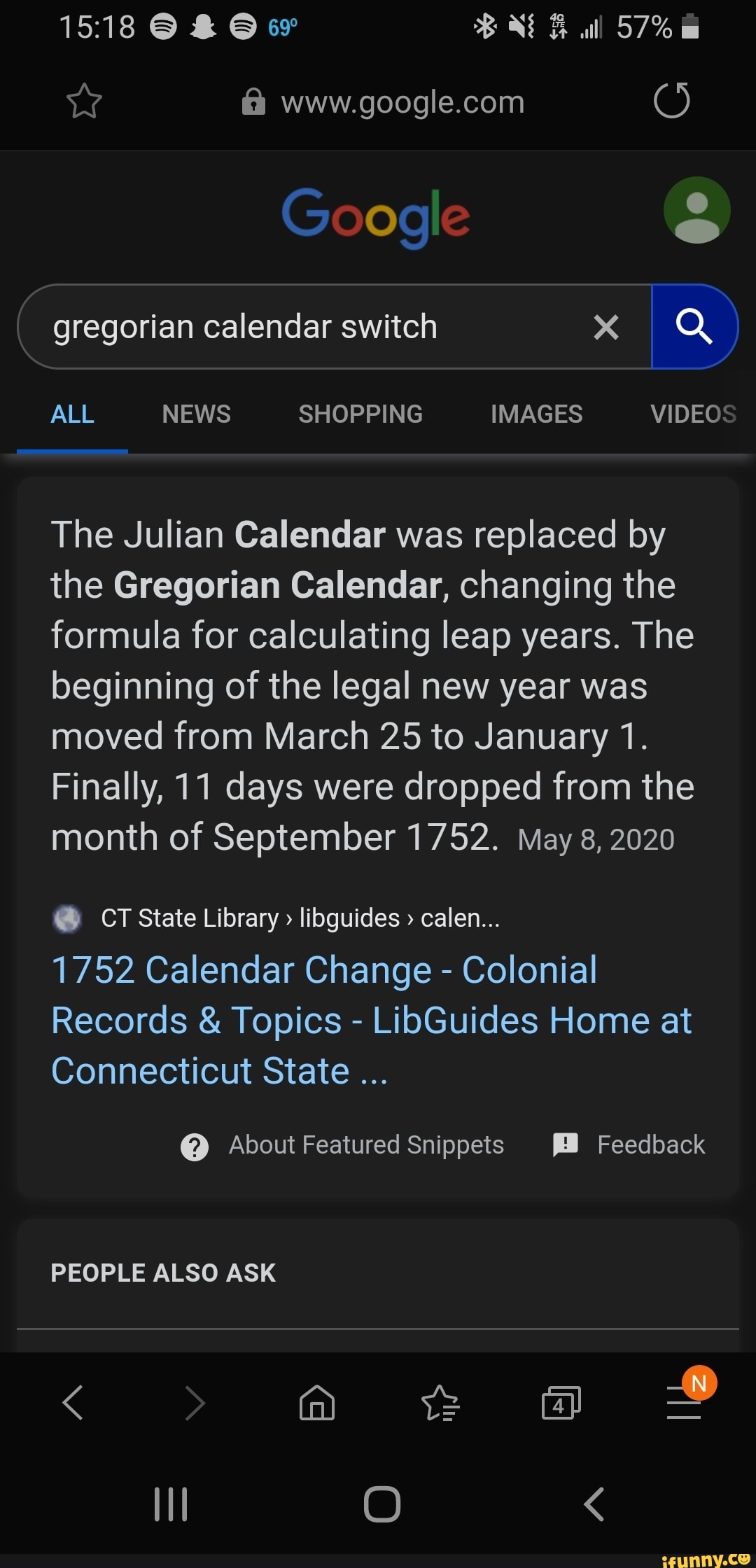 The Julian Calendar was replaced by the Gregorian Calendar, changing