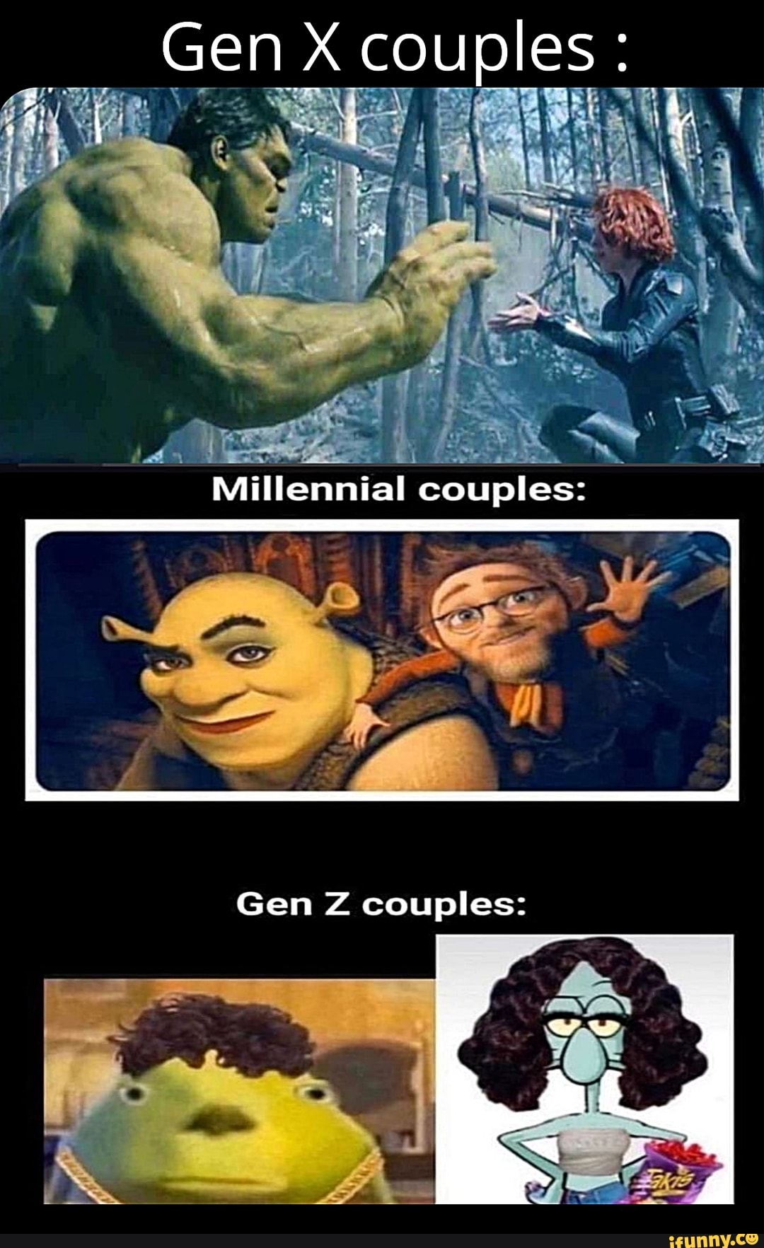 Gen Xx couples : Millennial couples: Gen Z couples: - iFunny