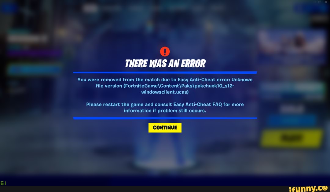 THERE WAS AN ERROR You were removed from the match due to Easy Anti ...