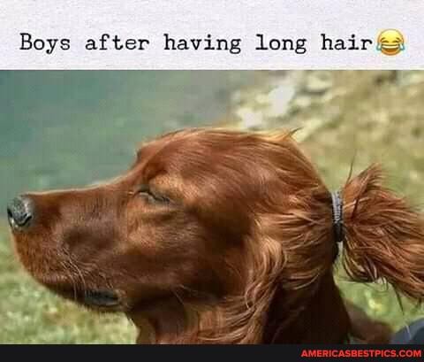 Boys after having long hair