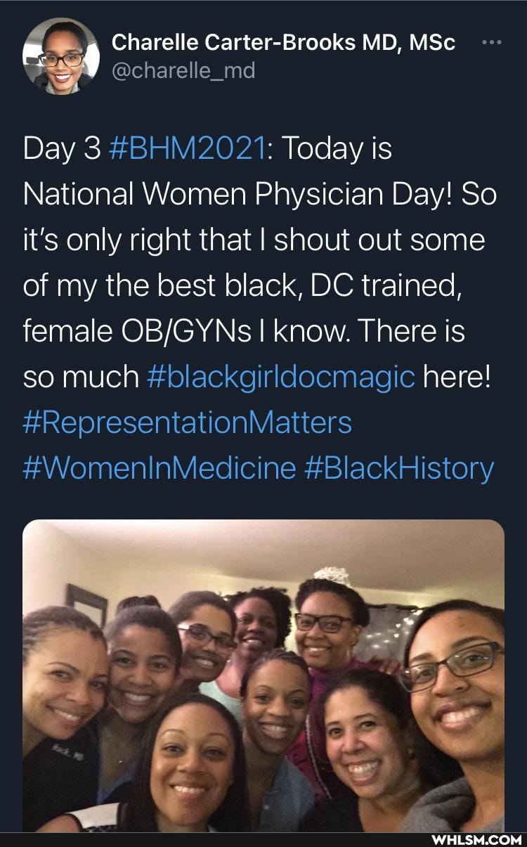 Day 3 #BHM2021: Today is
National Women Physician Day! So it's only right that I shout out some of my the best black, DC trained, female I know. There is so much #blackgirldocmagic here!
#RepresentationMatters
#WomentInMedicine #BlackHistory