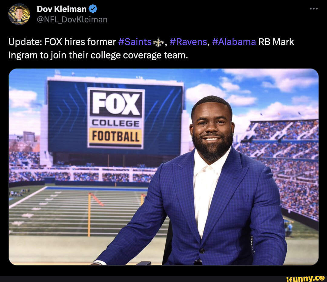 Former NFL RB Mark Ingram joins Fox's college football coverage