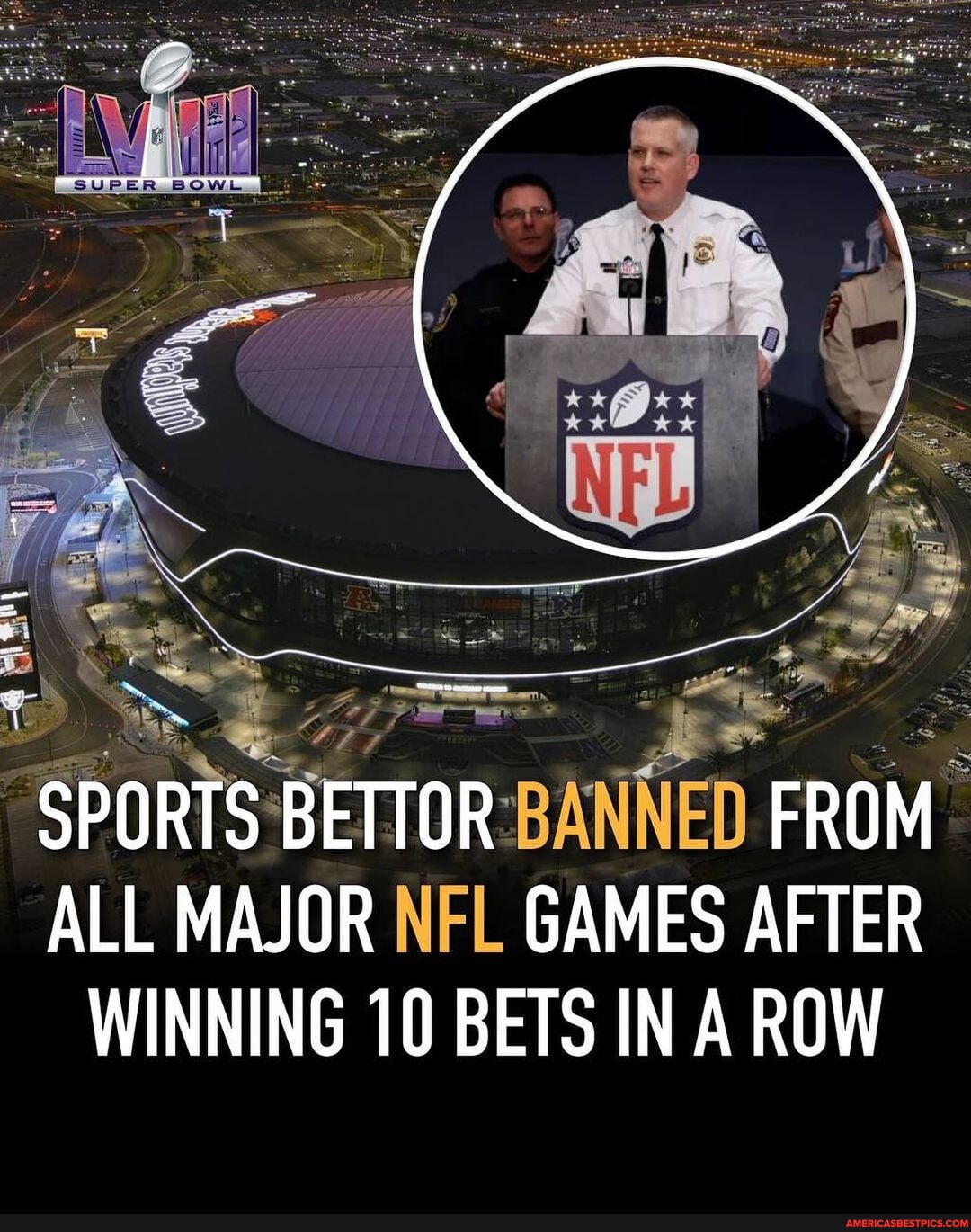 SPORTS BETTOR BANNED FROM ALL MAJOR NFL GAMES AFTER WINNING 10 BETS IN