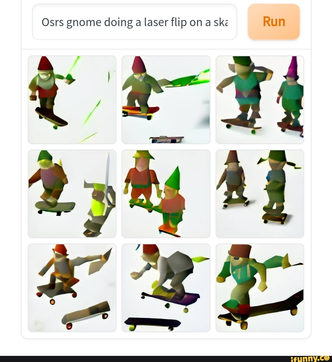 Osrs gnome doing a laser flip on a skz Run iFunny