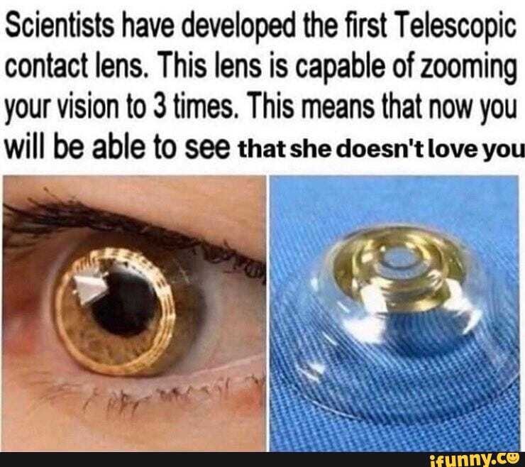 Scientists have developed the first Telescopic contact lens. This lens