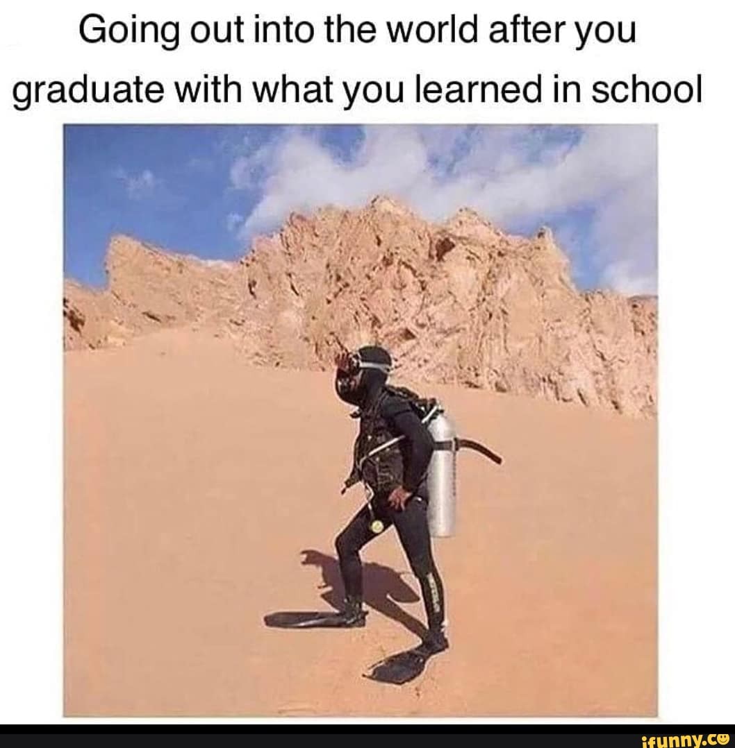 Going out into the world after you
graduate with what you learned in school
7
F Pr
7 wale