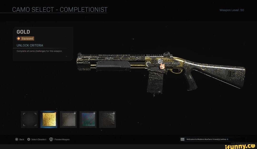 Completionist camos locked mw2