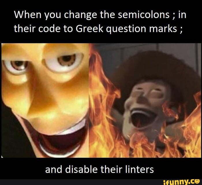 coding greek question mark