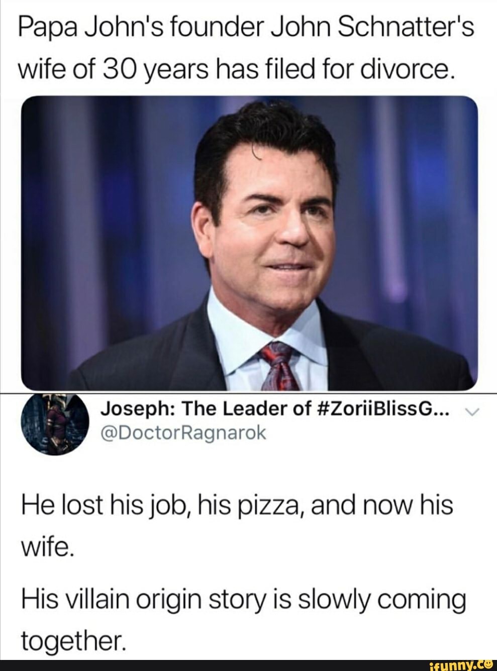 Papa Johns Founder John Schnatters Wife Of 30 Years Has Filed For