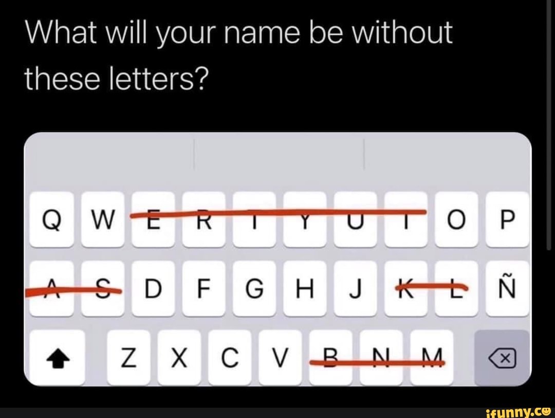 What Will Your Name Be Without These Letters Pp Gh In