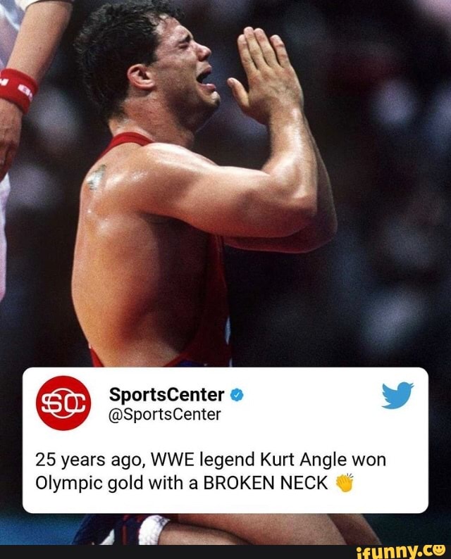 25 Years Ago Wwe Legend Kurt Angle Won Olympic Gold With A Broken Neck 2566