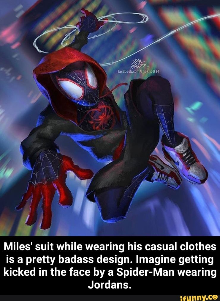 spiderman wearing jordans