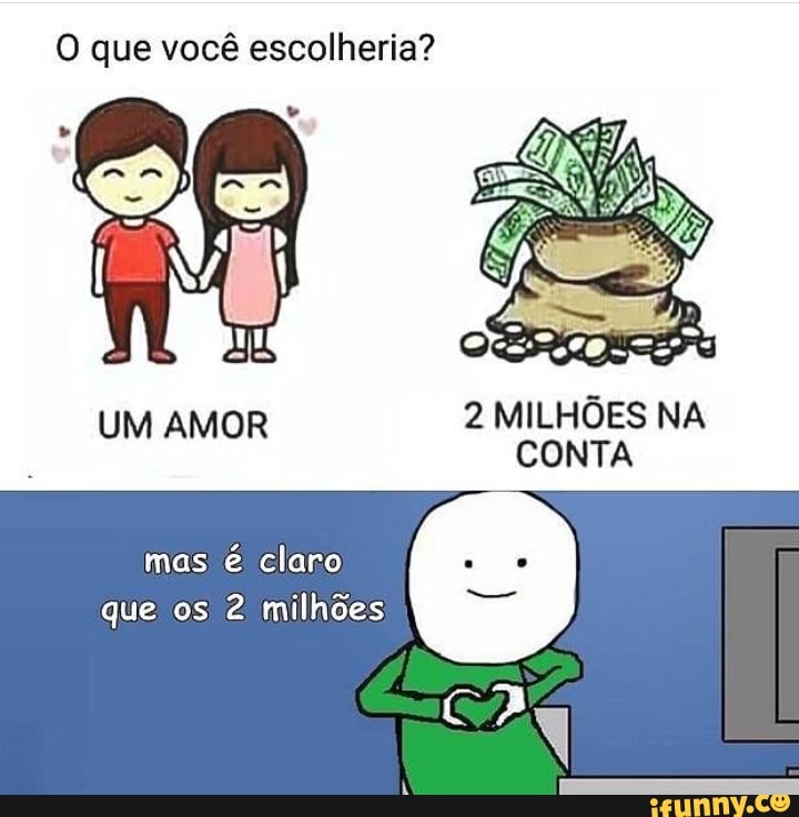 O que você escolheria?
CONTA
mas é claro
