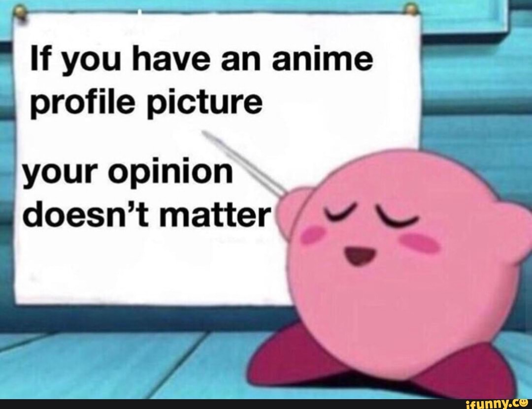 Some people said if you have anime profile picture, your opinion