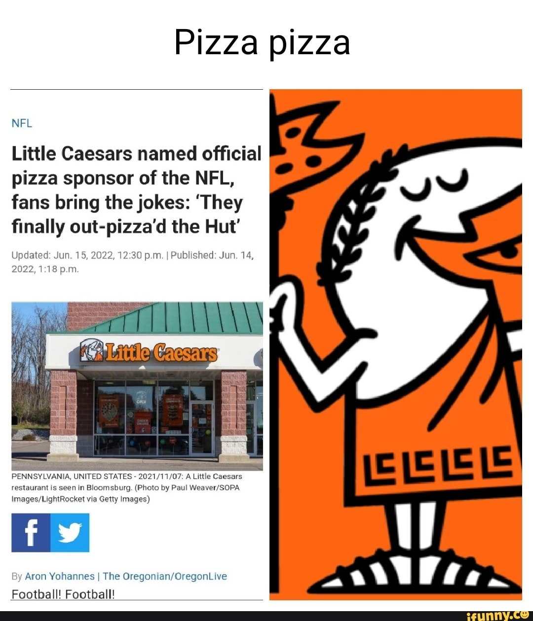 Pizza pizza NFL Little Caesars named official pizza sponsor of the NFL,  fans bring the jokes: 