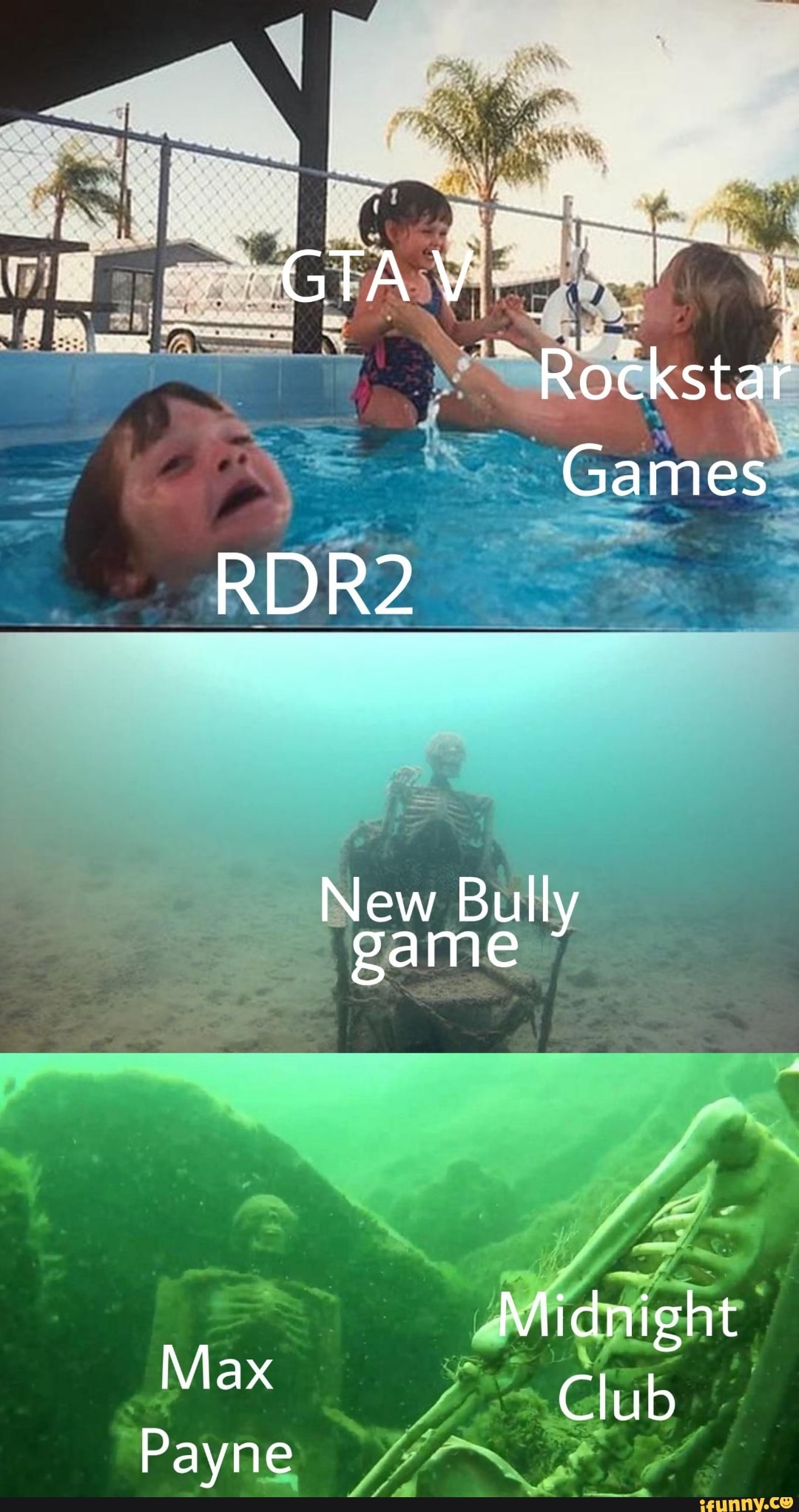 Rockstar
Games
RDR2
New Bully game
Midnight
Club
Payne